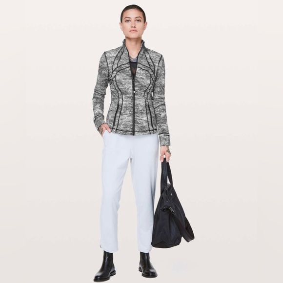 Lululemon Define Jacket Rush Jacquard Black White Size 8 - Picture 3 of 11